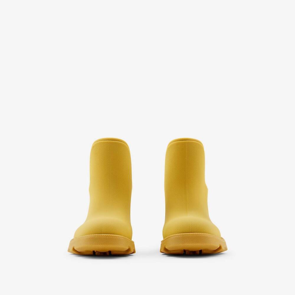 NEW BURBERRY men's marsh rainboots in yellow - Picture 2 of 5